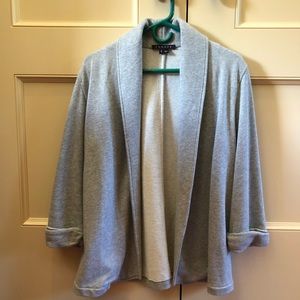 Theory 100% cotton blazer- NWOT- large- grey